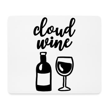 Cloud Wine Weinglas Weinflasche Weinliebhaber - Mousepad (Querformat) - Weiß - Vorne