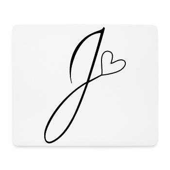 Buchstabe J Buchstabe-J Kalligrafie - Mousepad (Querformat) - Weiß - Vorne