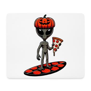 Halloween Alien Surfer Pizza Pizzaliebhaber Lustig - Mousepad (Querformat) - Weiß - Vorne
