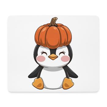 Süßer Halloween Pinguin mit Kürbis im Oktober - Mousepad (Querformat) - Weiß - Vorne