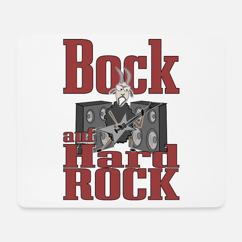 Hardrock - Mousepad (Querformat) - Weiß