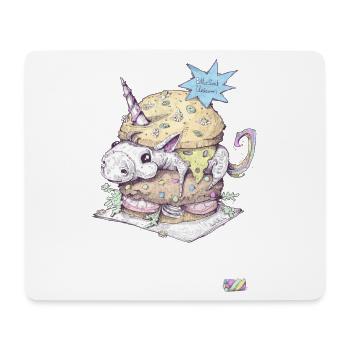 Einhorn Burger - Mousepad (Querformat) - Weiß - Vorne