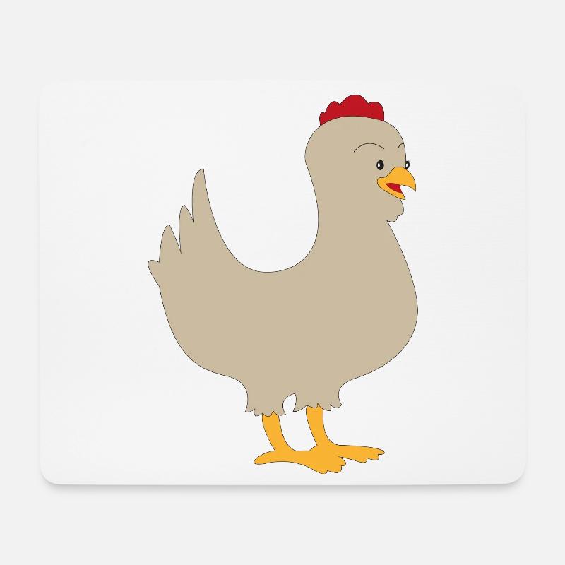 Huhn - Mousepad (Querformat) - Weiß