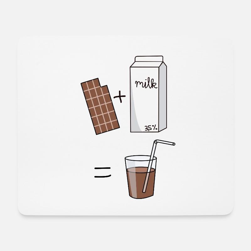 chocolate milk milk chocolate - Mouse Pad (horizontal) - white