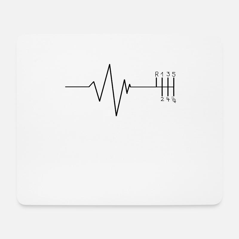 Puls H-Schaltung - Mousepad (Querformat) - Weiß