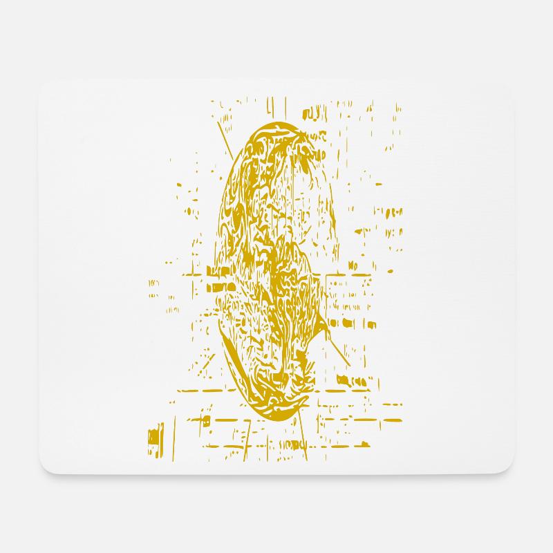 Gelbe Silhouette Abstract - Mousepad (Querformat) - Weiß