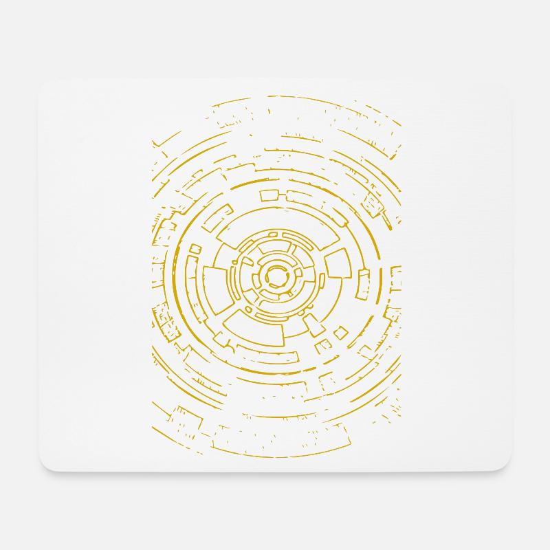 TechRadar Kreisdesign - Mousepad (Querformat) - Weiß