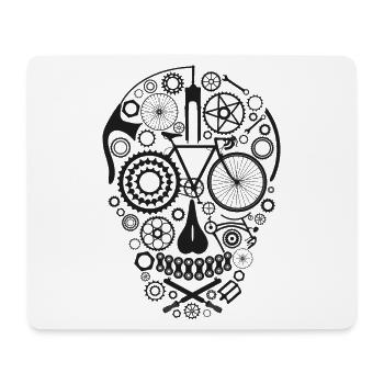 Bicycle Skull black - Mousepad (Querformat) - Weiß - Vorne
