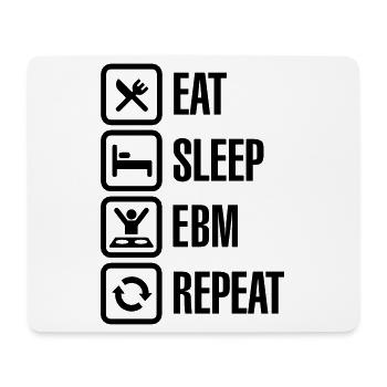 Eat Sleep EBM Repeat - Mousepad (Querformat) - Weiß - Vorne