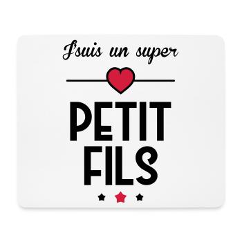 Fils / Fille / Petit-Fils / Petite-Fille - Tapis de souris (format paysage) - blanc - Devant