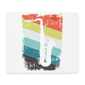 Saxofon Saxophon - Mousepad (Querformat) - Weiß - Vorne