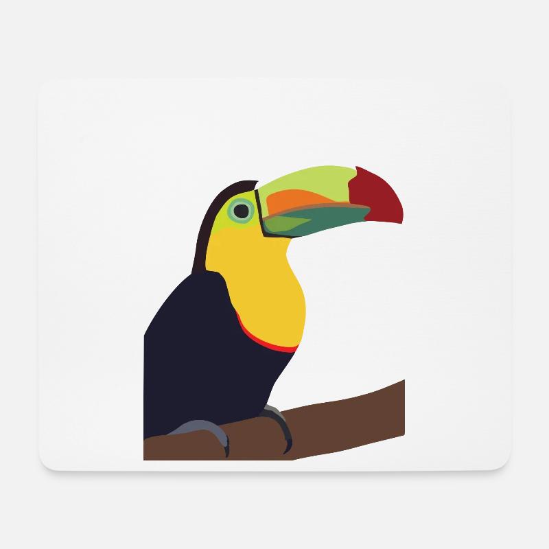 Timmy, der Toucan - Mousepad (Querformat) - Weiß