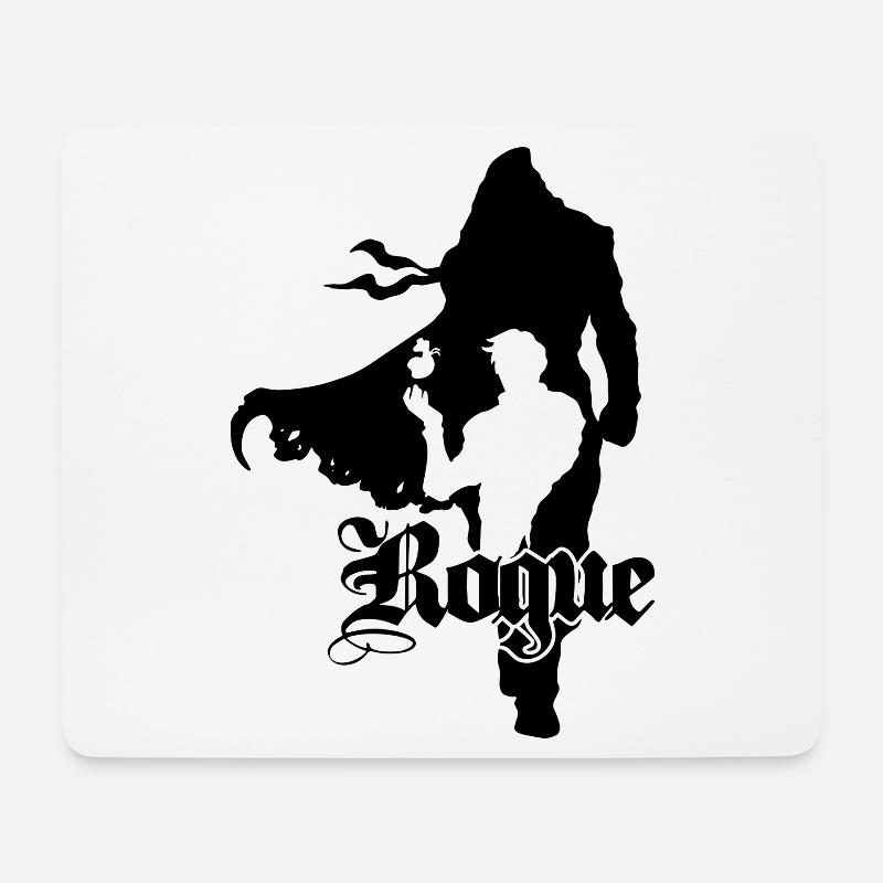 Voyous RPG Rogue Silhouetten - Mousepad (Querformat) - Weiß