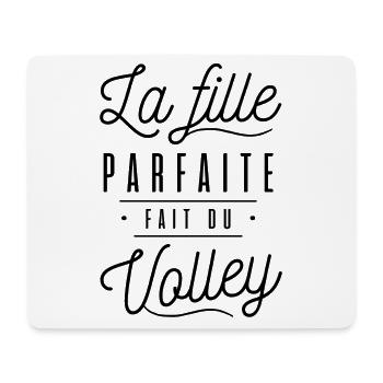 Volleyball - La fille parfaite fait du volley - Tapis de souris (format paysage) - blanc - Devant