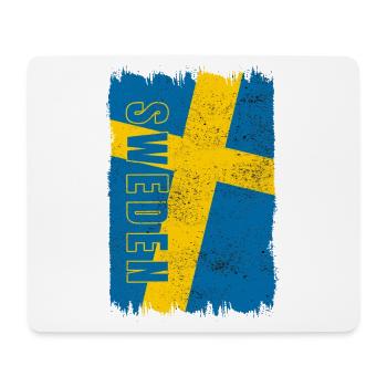Schweden Flagge - Mousepad (Querformat) - Weiß - Vorne