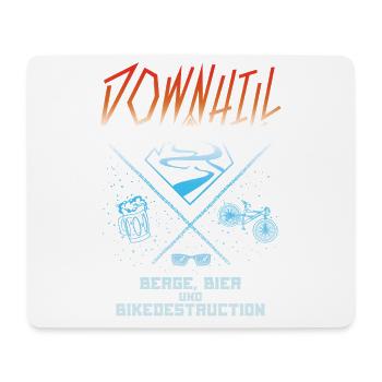 downhill - Mousepad (Querformat) - Weiß - Vorne