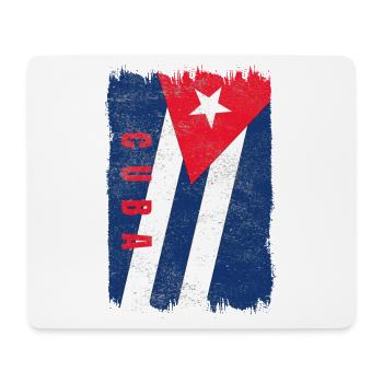Drapeau de Cuba - Tapis de souris (format paysage) - blanc - Devant