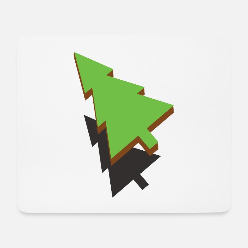 3d Weihnachtsbaum - Mousepad (Querformat) - Weiß