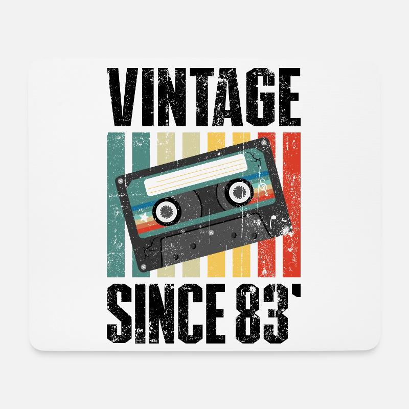 Jahrgang seit 83 - Mousepad (Querformat) - Weiß