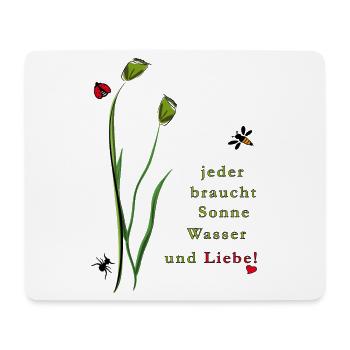 Natur, Liebe, Insekten - Mousepad (Querformat) - Weiß - Vorne