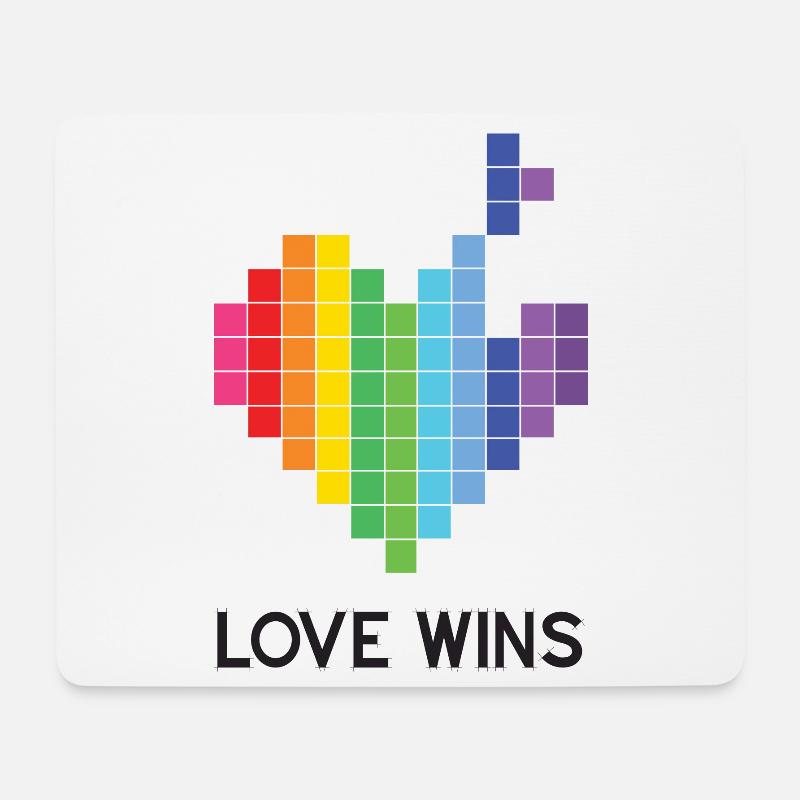 Pride Month LGBT - Liebe gewinnt - Mousepad (Querformat) - Weiß