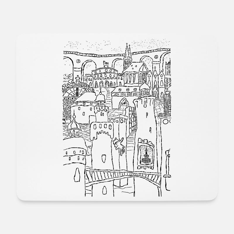 Görlitz Potpourri schwarz - Mousepad (Querformat) - Weiß