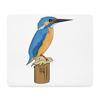 Eisvogel Vogel - Mousepad (Querformat) - Weiß - Vorne