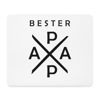 papa bester papa - Mousepad (Querformat) - Weiß - Vorne