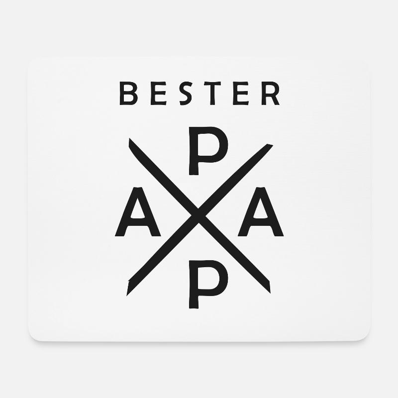 papa bester papa - Mousepad (Querformat) - Weiß