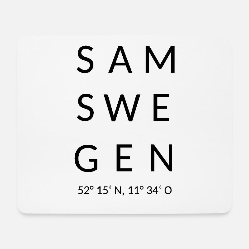 Samswegen schwarz - Mousepad (Querformat) - Weiß