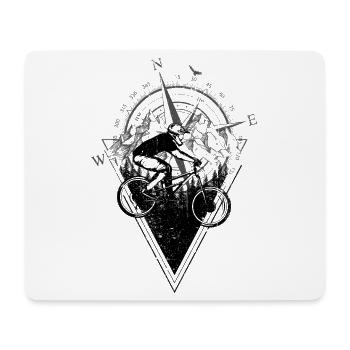 Climber and Compass Peak - Mouse Pad (horizontal) - white - Front