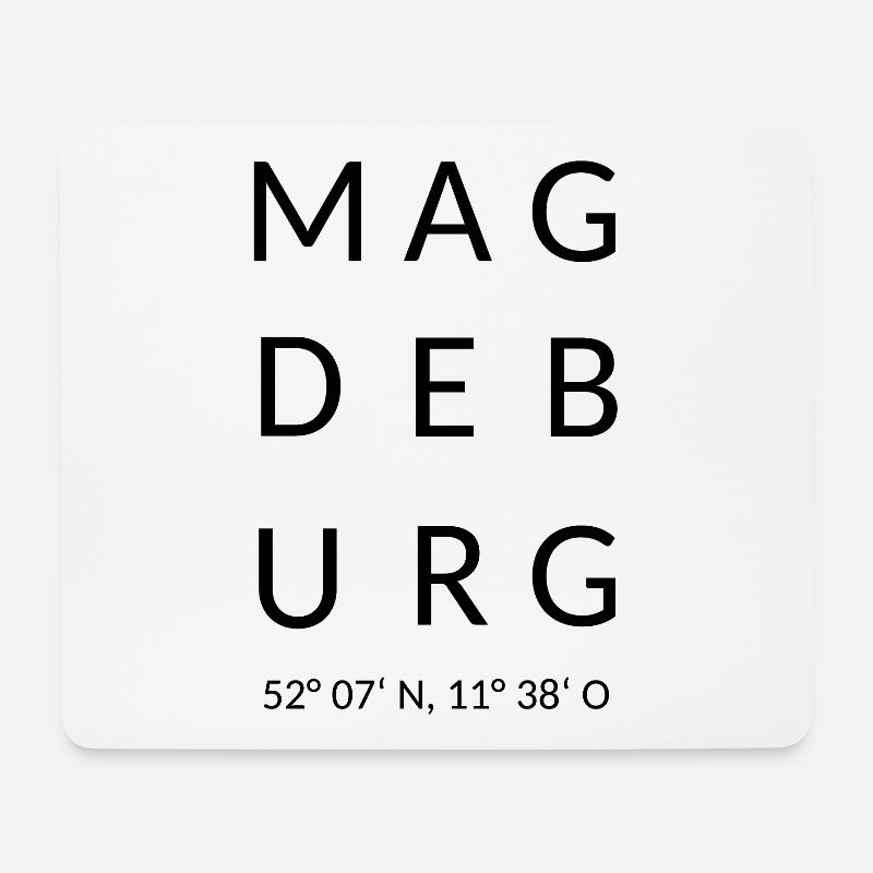 Magdeburg Schriftzug - Mousepad (Querformat) - Weiß