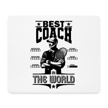 Best Tennis Coach of the World - Mousepad (Querformat) - Weiß - Vorne
