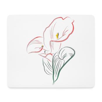 Mélange CALLA Rouge-Rose - Tapis de souris (format paysage) - blanc - Devant