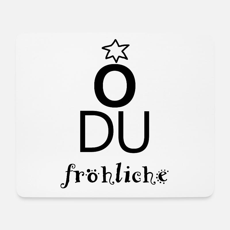 O du fröhliche - Mousepad (Querformat) - Weiß