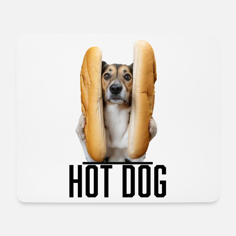 Hot-dog - Tapis de souris (format paysage) - blanc