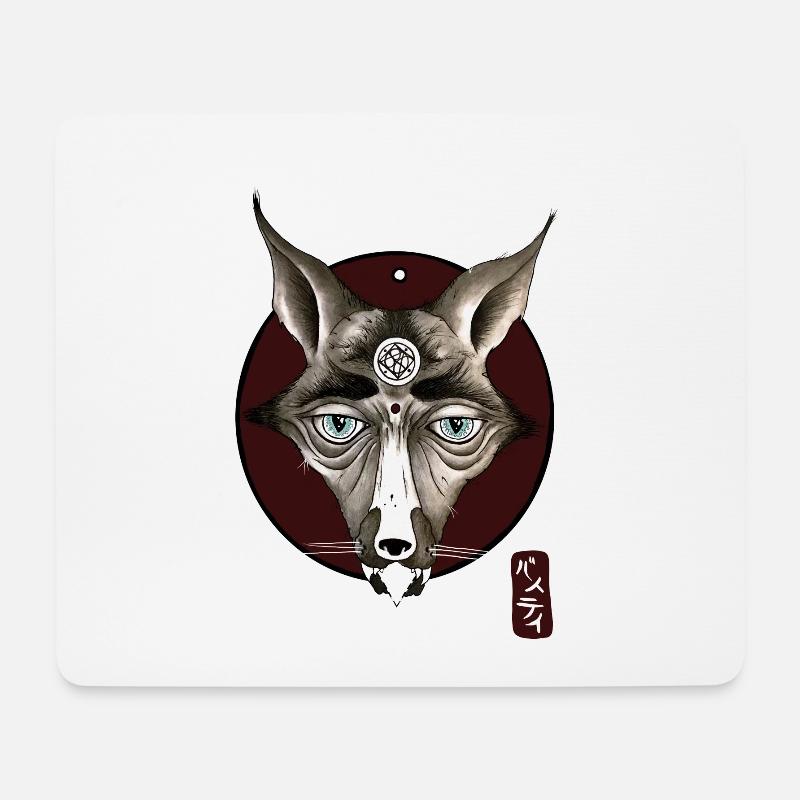 Mystischer Kojote - Mousepad (Querformat) - Weiß