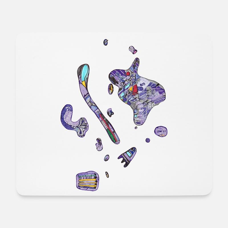 Colorful spots - Mouse Pad (horizontal) - white