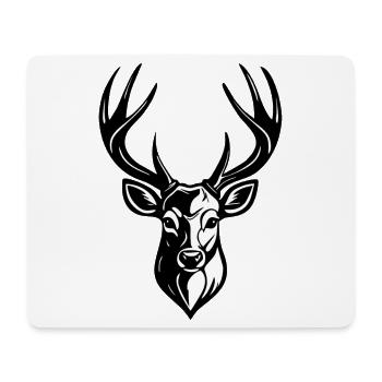 HIRSCHKOPF - Mousepad (Querformat) - Weiß - Vorne