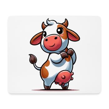 Vache - Tapis de souris (format paysage) - blanc - Devant