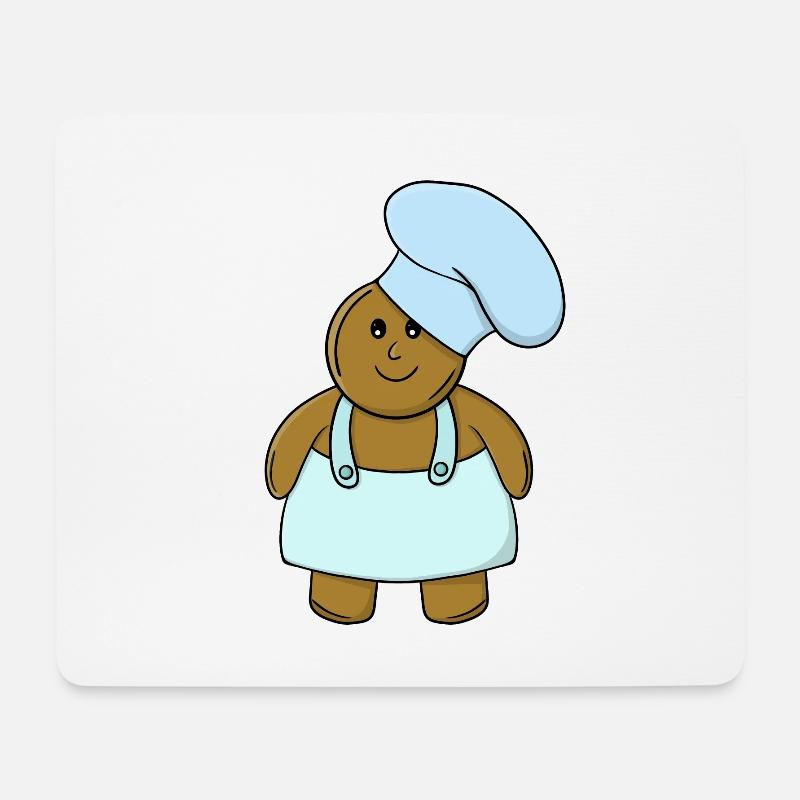 Bäcker-Lebkuchen-Keks - Mousepad (Querformat) - Weiß