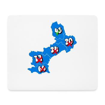 Languedoc Roussillon Region - Mouse Pad (horizontal) - white - Front