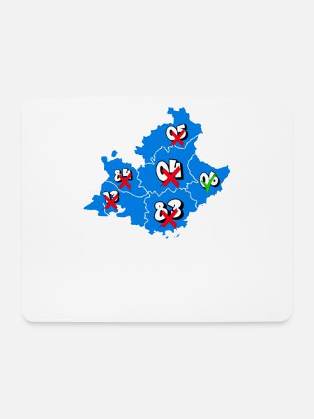 PACA-Region - Mousepad (Querformat) - Weiß