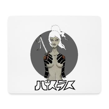 Samurai Girl - Mousepad (Querformat) - Weiß - Vorne