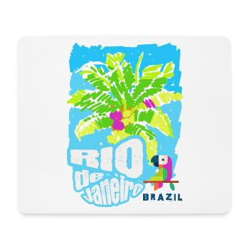 Palmiers Colorés Rio de Janeiro, Brésil - Tapis de souris (format paysage) - blanc - Devant