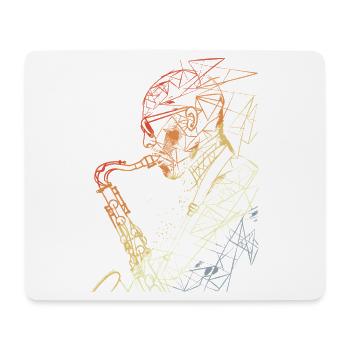 Saxophonist Retro - Mouse Pad (horizontal) - white - Front