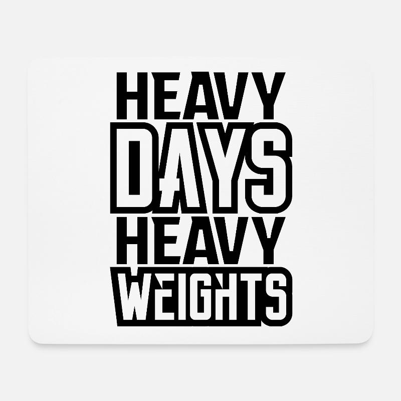 Schwere Tage Schwere Gewichte Motivation Gym Liebhaber Gif - Mousepad (Querformat) - Weiß