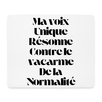 Ma voix unique résonne - Tapis de souris (format paysage) - blanc - Devant