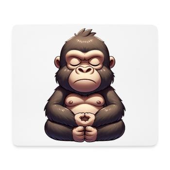 Süßer Gorilla Yoga Meditation Innere Ruhe Cartoon - Mousepad (Querformat) - Weiß - Vorne