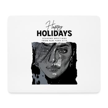 Happy Holidays from NYC - Mouse Pad (horizontal) - white - Front